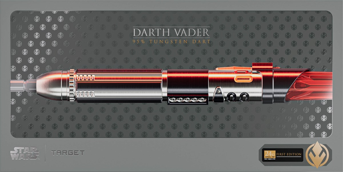 Target Darts Star Wars Darth Vader Light Saber Edition 95% Tungsten SP Steel Tip Darts 24 grams