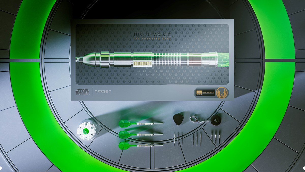 Target Darts Star Wars Luke Skywalker "The Jedi Knight" Light Saber Edition 95% Tungsten SP Steel Tip Darts 24 grams