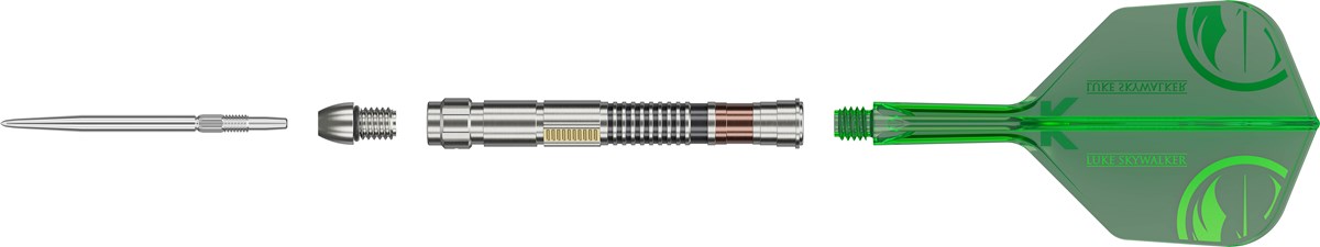 Target Darts Star Wars Luke Skywalker "The Jedi Knight" Light Saber Edition 95% Tungsten SP Steel Tip Darts 24 grams