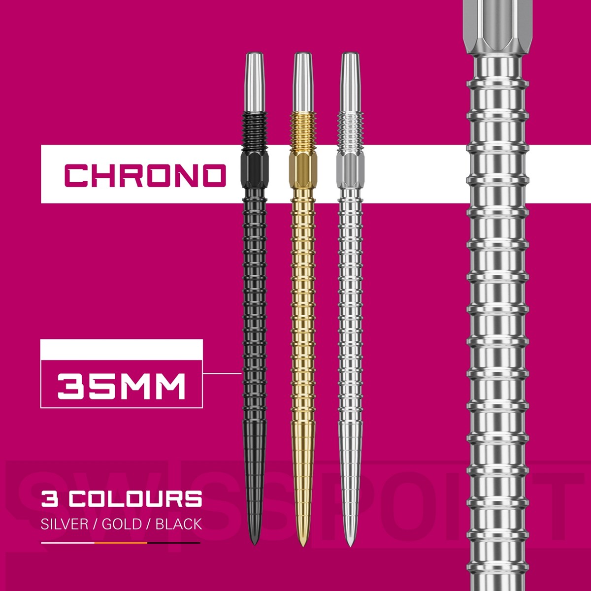 Target Darts Chrono Swiss Point - Silver 35mm
