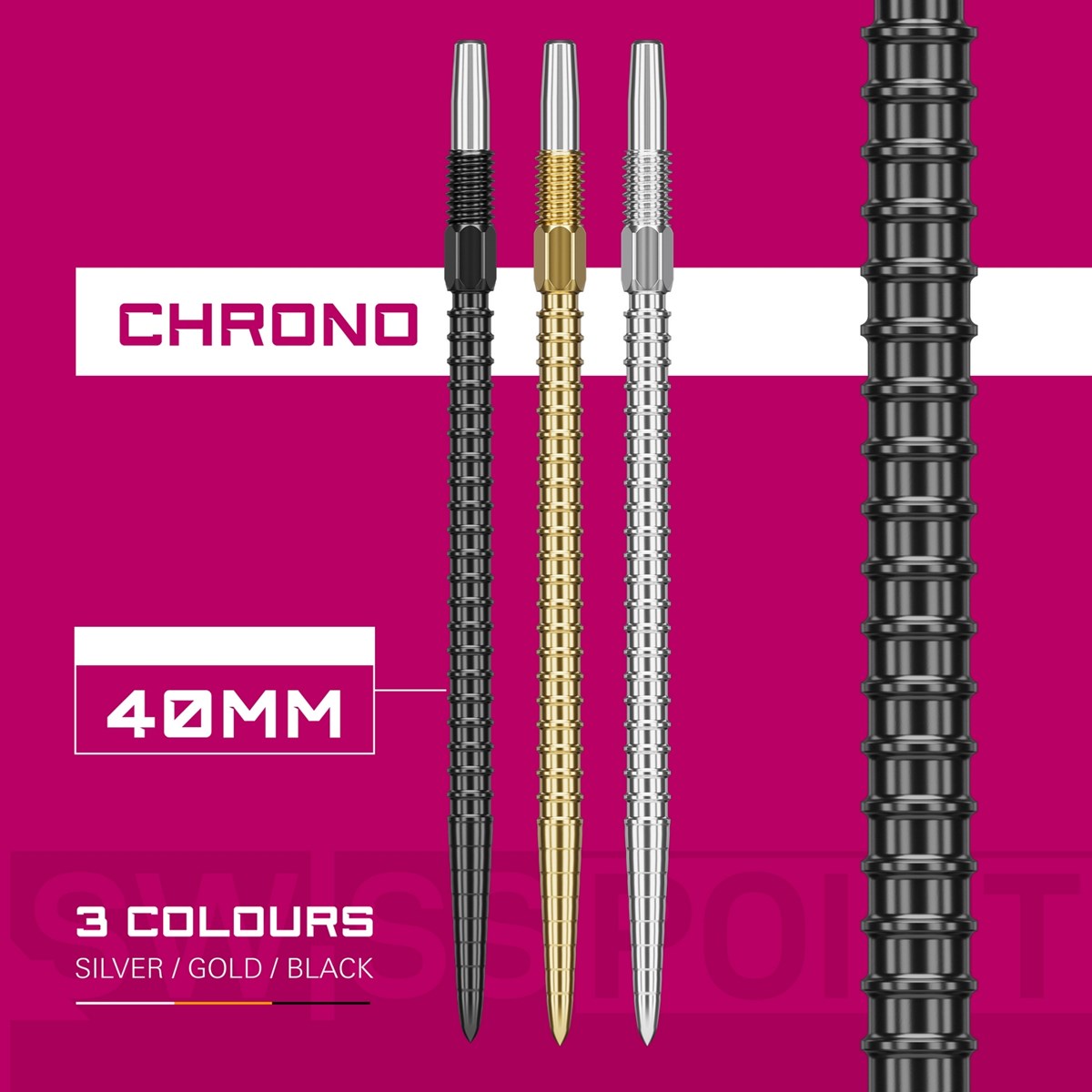 Target Darts Chrono Swiss Point - Black 40mm