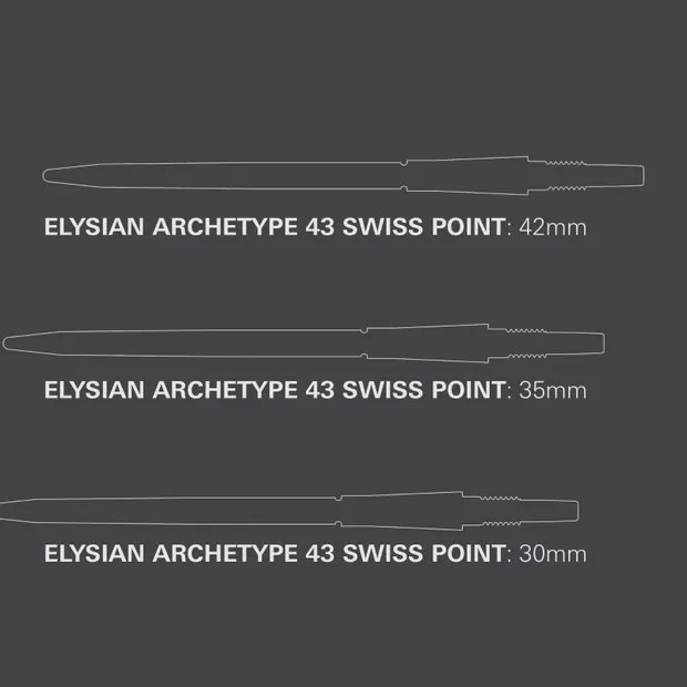 Target Darts Elysian Archetype 43 Swiss Point - Silver (42mm)