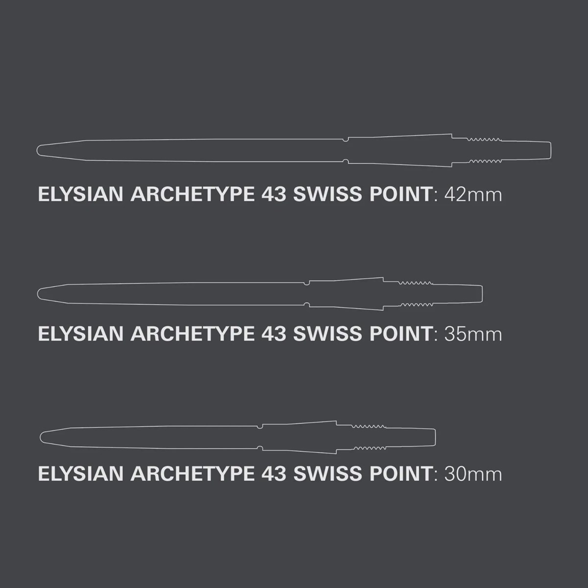Target Darts Elysian Archetype 43 Swiss Point - Gold (30mm)