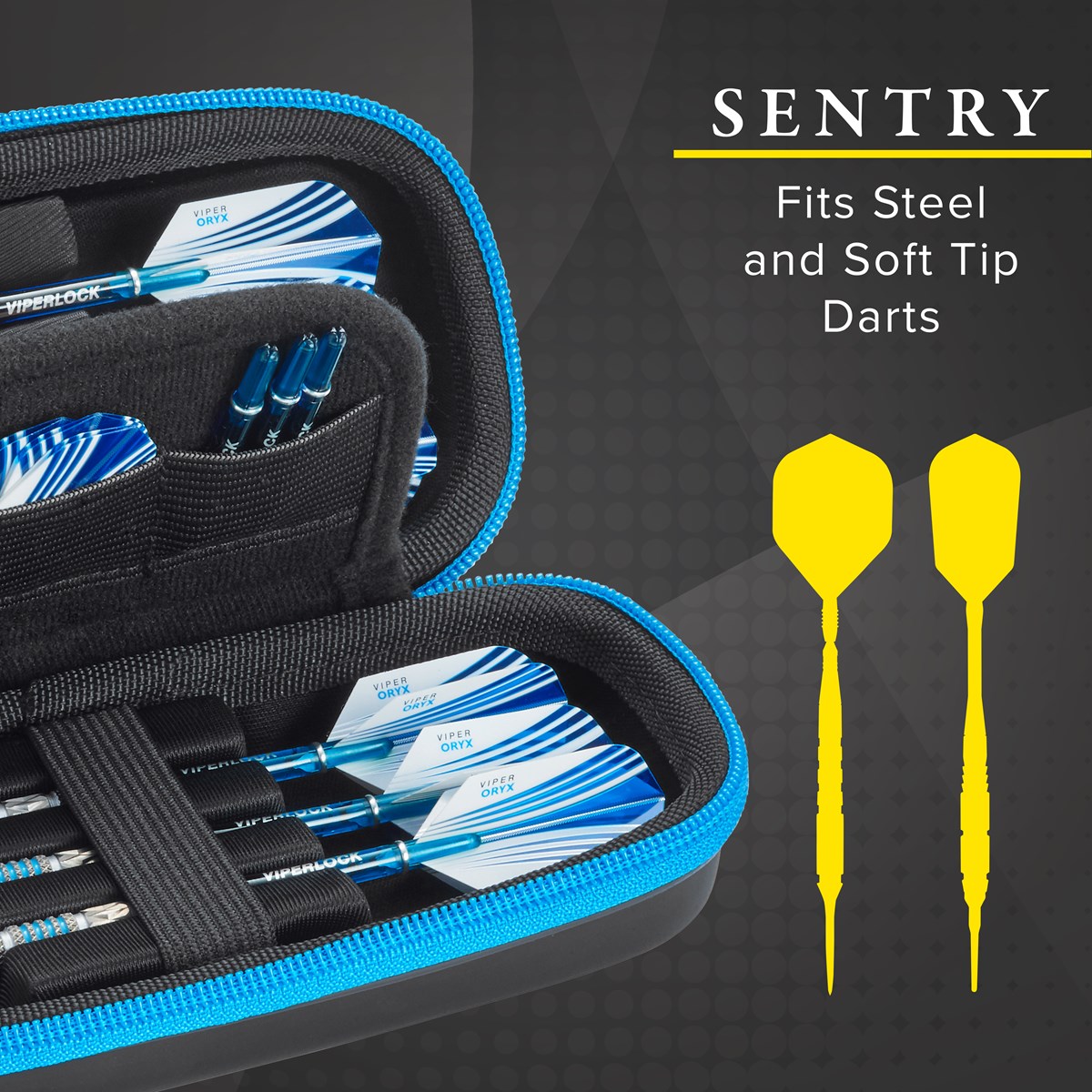 GLD Casemaster Sentry Dart Case - Blue