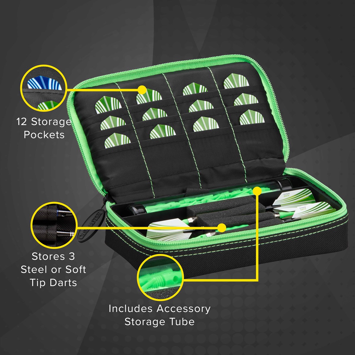 GLD Casemaster Plazma Dart Case - Green