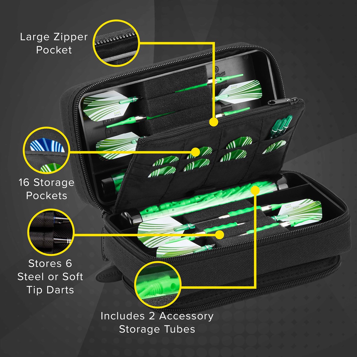 GLD Casemaster Plazma Pro Dart Case - Black