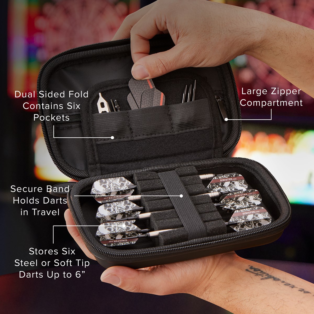 GLD Casemaster Sentinel Dart Case - Sinister Skulls