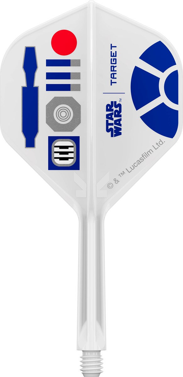 Target Darts Star Wars R2D2 K-Flex Flight System - No 2 Shape / Intermediate Shaft (26mm)