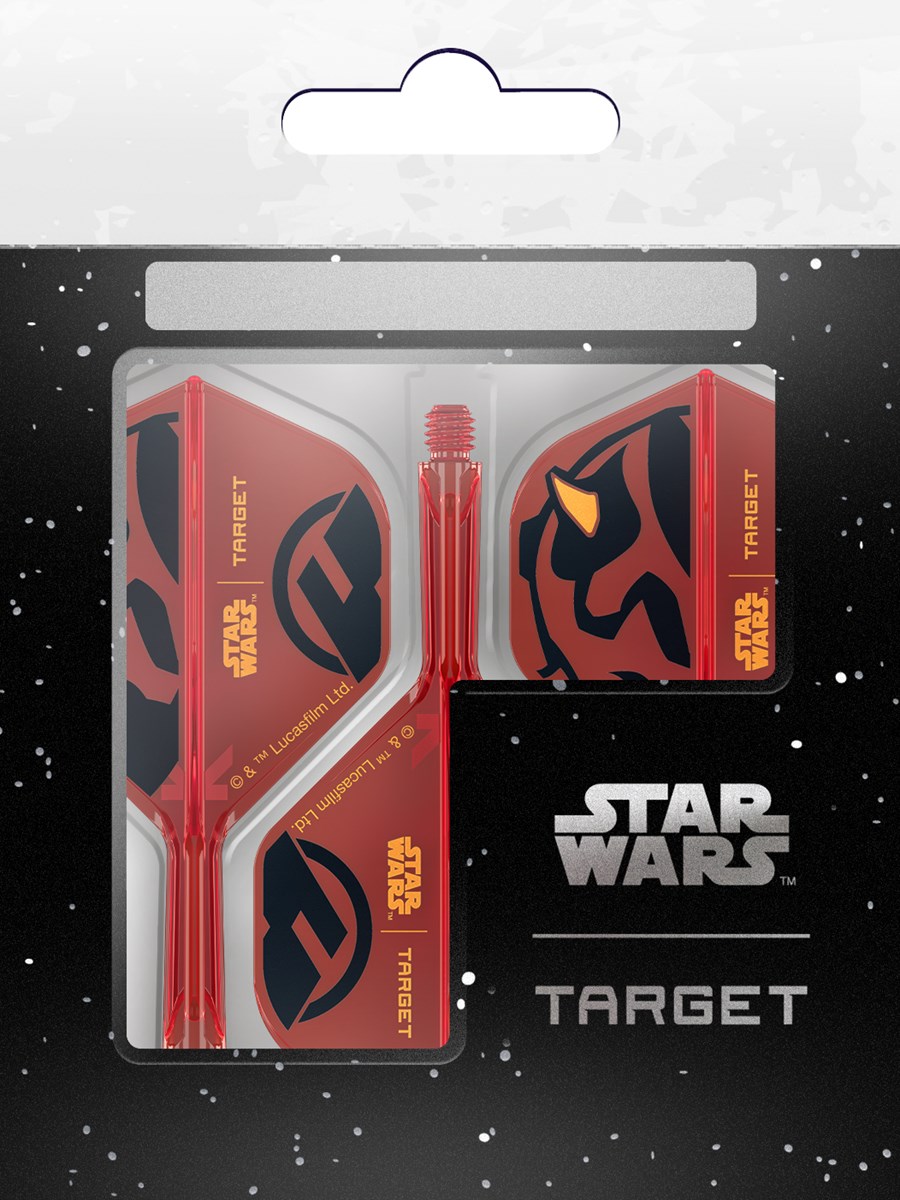 Target Darts Star Wars Darth Maul K-Flex Flight System - No 2 Shape / Short Shaft (19mm)