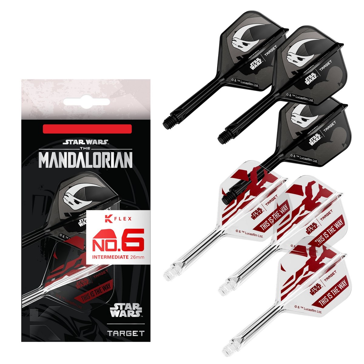 Target Darts Star Wars K-Flex System - No 6 Shape / Intermediate (26mm) - Mandalorian