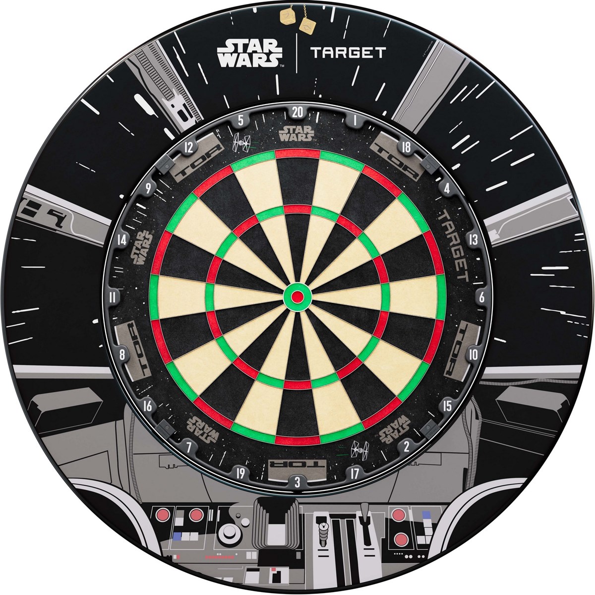Target Darts Star Wars Millennium Falcon Surround and Dart Board Bundle
